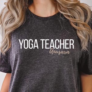 Anusara Yoga Teacher Shirt: Minimalist Wildflower Bella Canvas Tee
