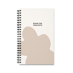 Spiral Journal "Room for Thoughts", Notizbuch liniert oder blanko, 160 Seiten, A5, Geschenk für Achtsamkeit und Kreativität image 2