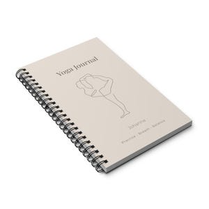 Yoga Journal Spiralbindung, personalisiertes Yoga Tagebuch, minimalistisches Notizbuch für Achtsamkeit & Balance, Journal mit Namen image 4