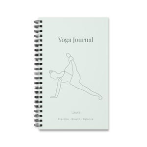 Yoga Journal Spiralbindung, personalisiertes Yoga Tagebuch, minimalistisches Notizbuch für Balance & Achtsamkeit image 2