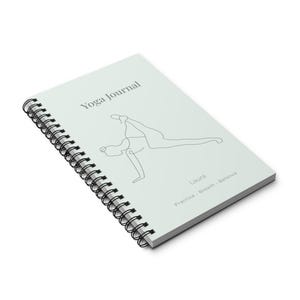 Yoga Journal Spiralbindung, personalisiertes Yoga Tagebuch, minimalistisches Notizbuch für Balance & Achtsamkeit image 4