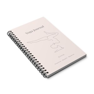 Yoga Journal Spiralbindung, personalisiertes Yoga Tagebuch, minimalistisches Notizbuch für Yogis, handliches Format, Geschenk für Yogis image 4
