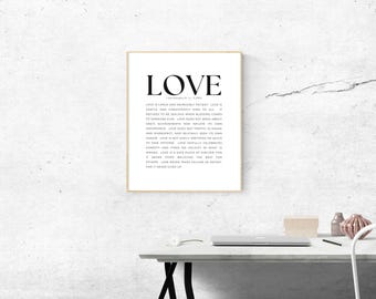 1 Corinthians 13 Printable Poster | Christian Wall Art | Multiple Size ...