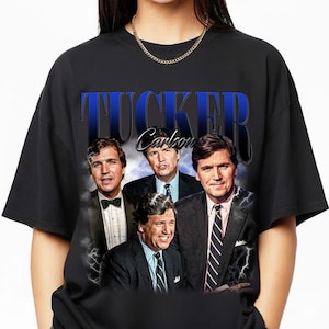 Limited Tucker Carlson Vintage T-Shirt, Retro Political TV Gift for Women and Men, Unisex News Host Fan Tee