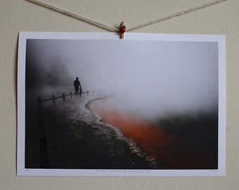 Man and Umbrella at Champagne Pool