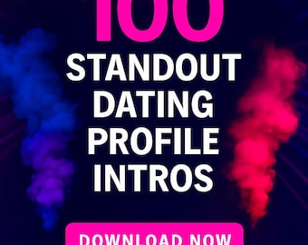 100 Funny Dating Profile Intros: Hinge, Bumble, Tinder (Digital Download)