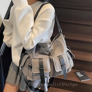 Benutzerdefinierte Stickerei wasserdichte Nylon Crossbody Tote, Arbeit Laptop Tasche, Pendlertasche Frauen