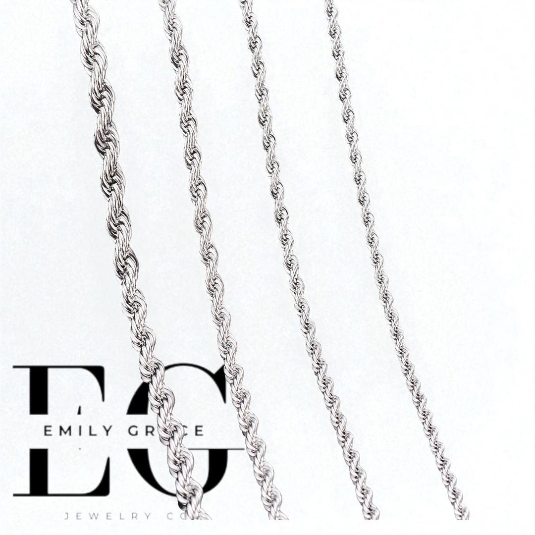 The Sparkling Spiral Strand: S925 Silver Adorable Artisan Rope Chain ...
