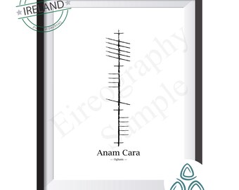 Anam Cara – “Soul Friend” | Irish Ogham Wall Art – Digital Download