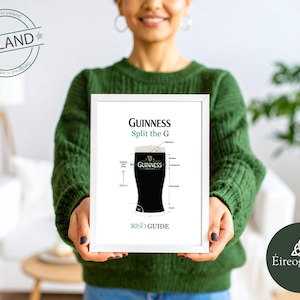 Guinness Split the G Irish Guide Poster – Pub Tradition Art (Digital Download) 300dpi image 9