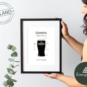Guinness Split the G Irish Guide Poster – Pub Tradition Art (Digital Download) 300dpi image 6