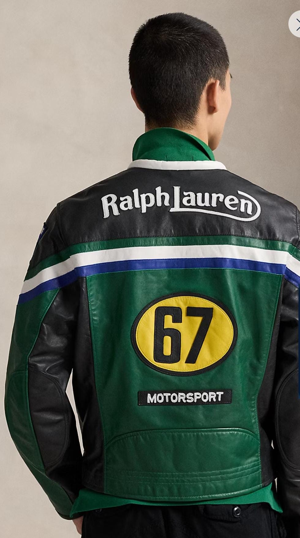 Vintage Leather Racing Jacket: Polo RL Motorsport Biker Style - Etsy