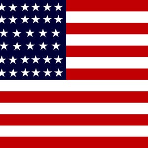 Bandeira personalizada com 34 estrelas