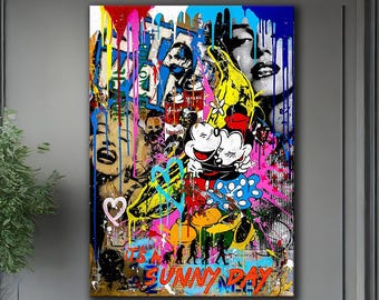 ミッキーマウス グラフィティ LOVE 本物 2 ドル紙幣 - アーティスト