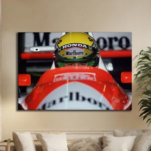 Ayrton Senna McLaren F1 Poster or Canvas Print – Formula 1 Wall Decor, Racing Gift