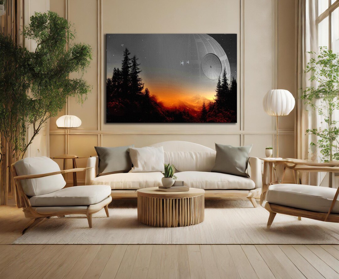 Star Wars Death Star Canvas Wall Art, Return of the Jedi Poster Print ...
