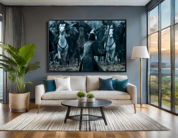 Jon Snow Canvas Wall Art, GOT 3D Wall Decor, Trendy Wall Art for Home, Unique Jon Snow Wall Decor, Modern Canvas Print