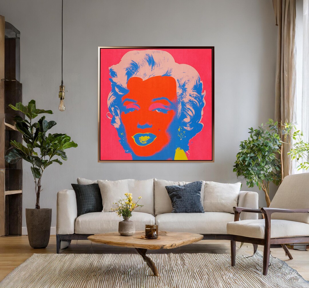 Andy Warhol Marilyn Monroe Canvas Wall Art – Iconic Pop Art Portrait ...