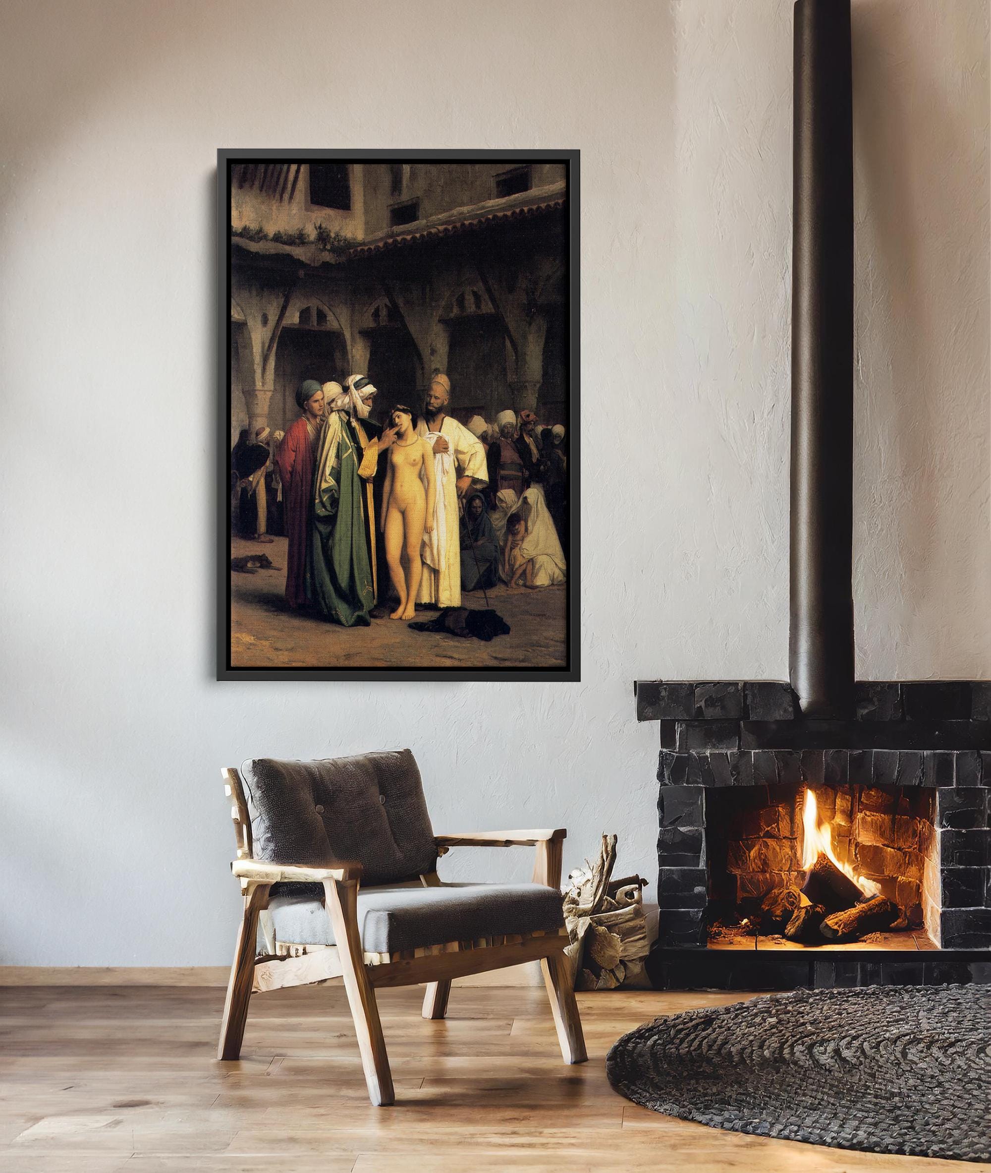 ジャン＝レオン・ジェローム「奴隷市場」1866年、アートプリント