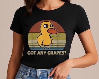 T-shirt Bimbi 'Got Any Grapes?' – Maglietta Divertente Con Papera Meme, Regalo Originale