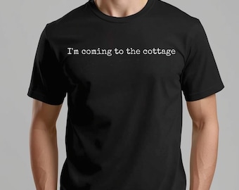 I'm Coming to The Cottage Romance Hockey Couple T-Shirt