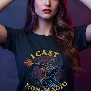 I Cast Non-Magic Missile Funny Wizard Parody Meme T-Shirt