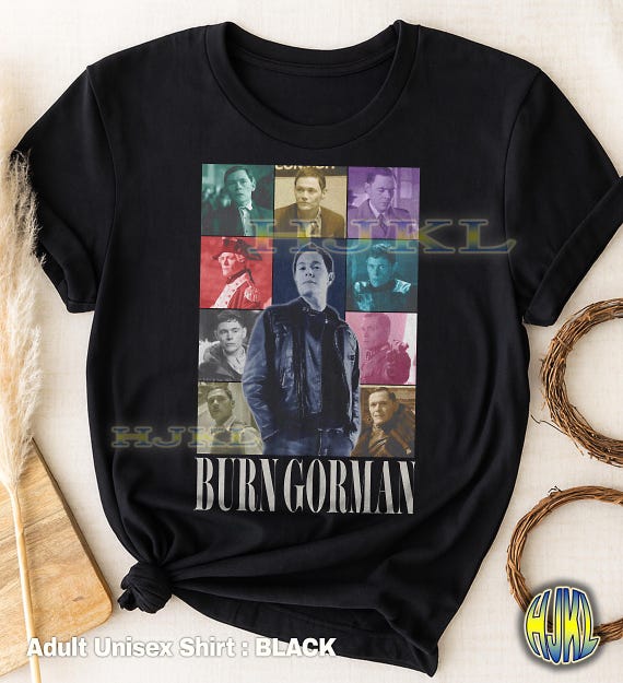 Burn Gorman Bootleg Shirt, Burn Gorman Vintage Tee, Burn Gorman 90s Tshirt, Burn Gorman Retro Tee, Burn Gorman Throwback, Actor,