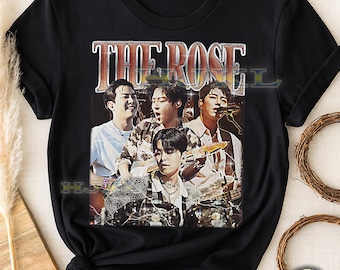 Koszulka The Rose, koszulka The Rose Bootleg, koszulka The Rose z lat 90., The Rose Retro, sweter The Rose, zespół, muzyka, Kpop