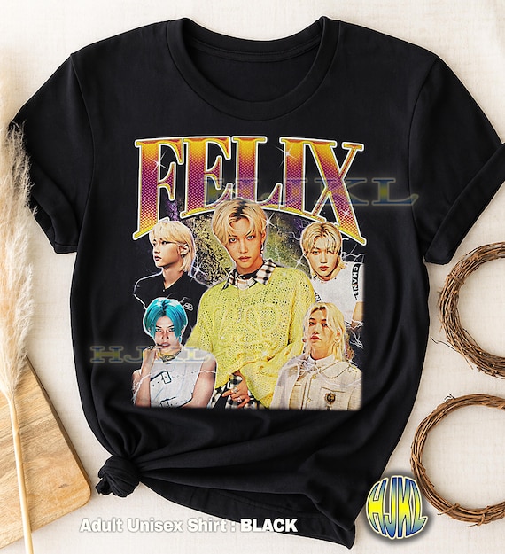 Felix Bootleg Shirt, Vintage Stray Kids Rapper Kpop Idol Performer