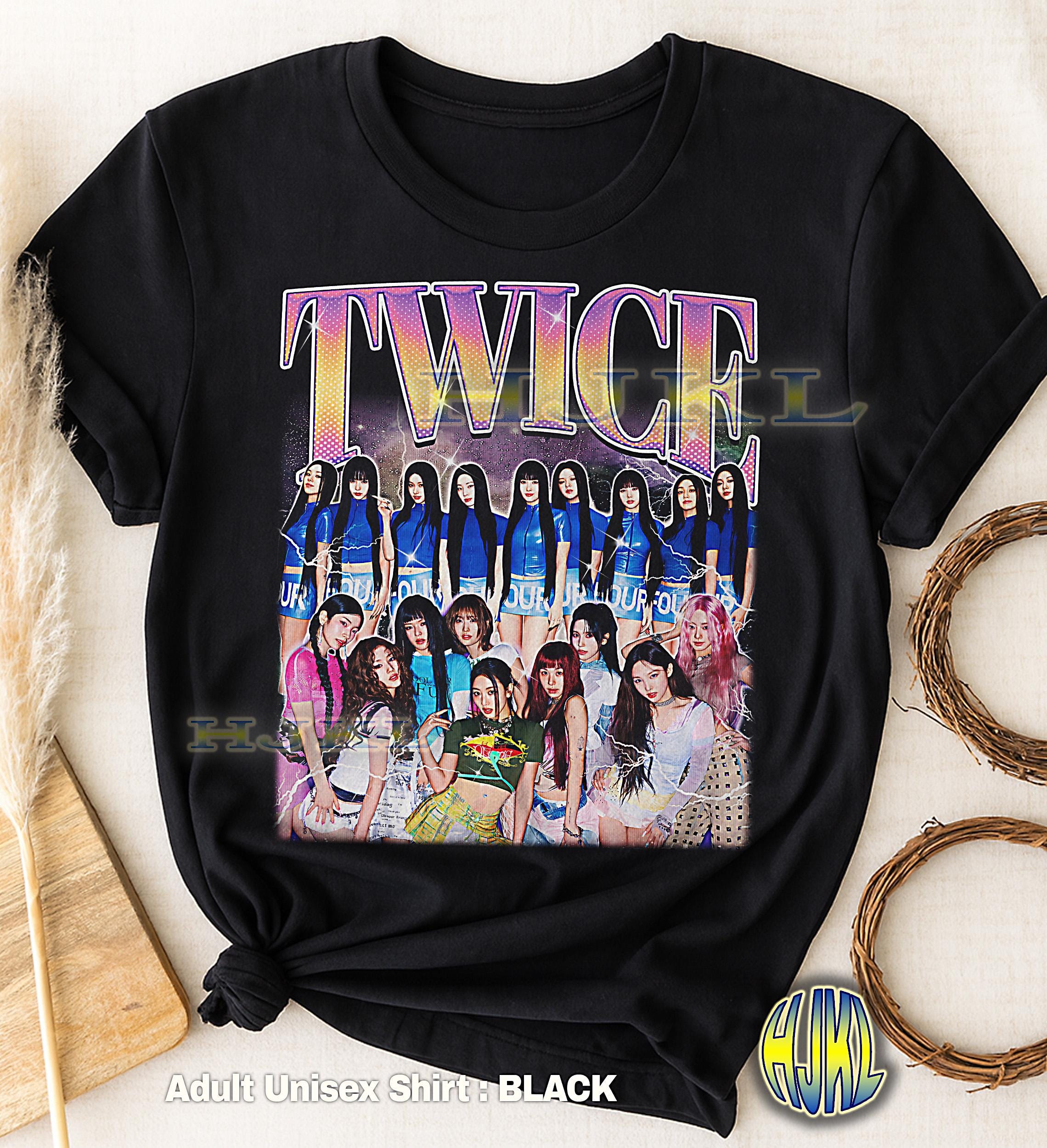 TWICE 海賊版シャツ、ヴィンテージ K-POP グループ アイドル シンガー