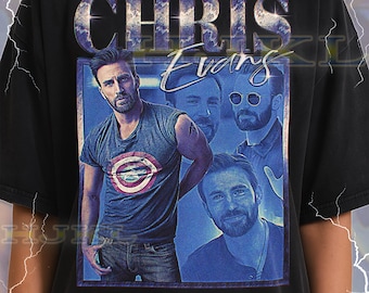 Chris Evans T-Shirt, Vintage Actor Star Superhero Performer Celebrity Tee, 90s Retro Throwback, Chris Evans Sweater**