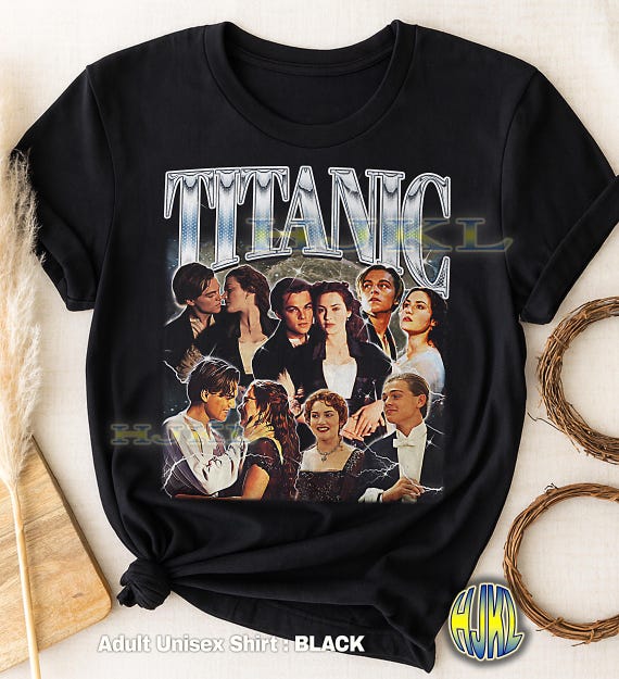 Titanic Bootleg Shirt, Vintage Classic Drama Romance Movie Tee