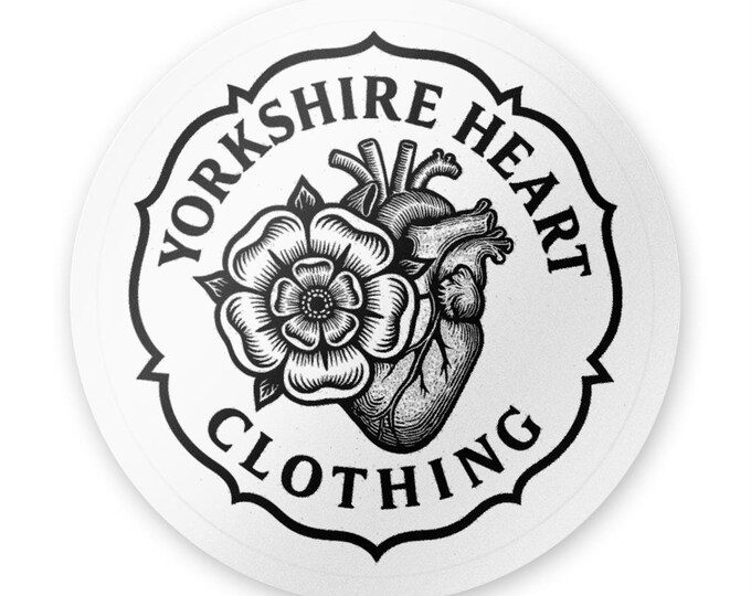 Born in the North - 7.5cm Circle Sticker - White