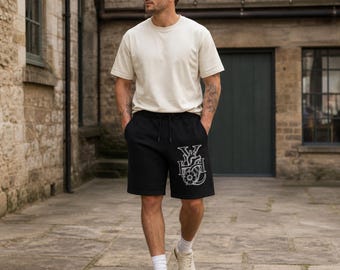 Unisex Jogger Shorts, Yorkshire Heart Graphic, Organic Cotton Blend Gym and Lounge Shorts, Yorkshire Activewear