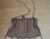 Antique Victorian German Silver Mesh Purse