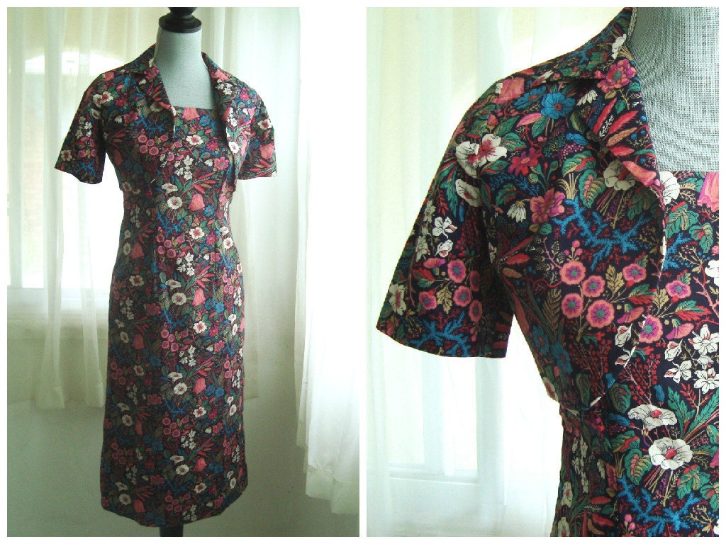 Beautiful 1960s's Two-piece Floral Sun Dress With Matching - Etsy