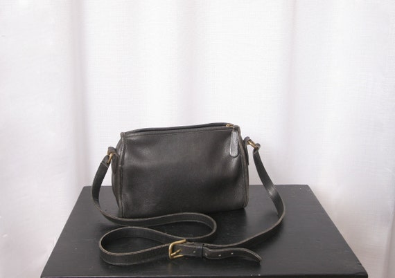 black leather coach crossbody bag