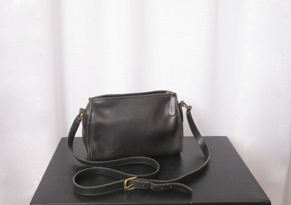 coach black leather crossbody purse