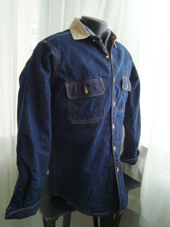 blue jean jacket with corduroy collar
