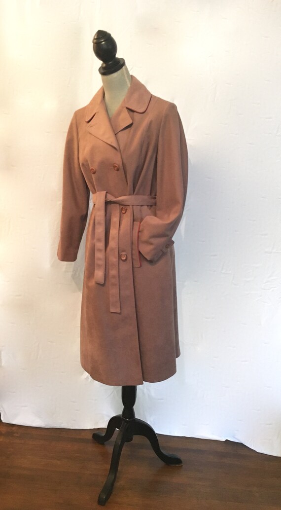1960's Women's Wool Belted Double Breasted Trench