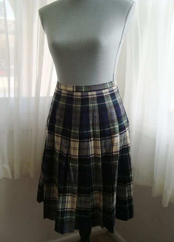 Pleated Tartan Plaid Skirt by Saks Fifth Avenue, … - image 1