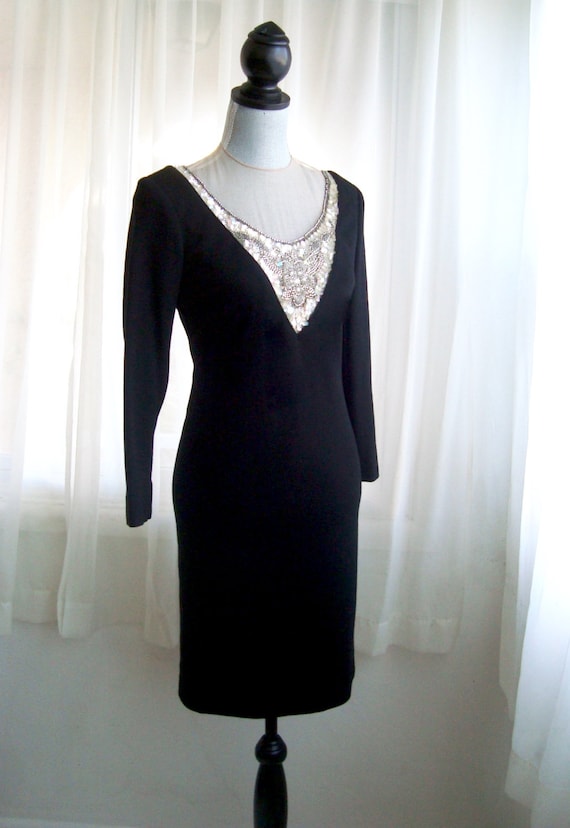 Exquisitely Beaded Mr. Blackwell Cocktail Dress,  