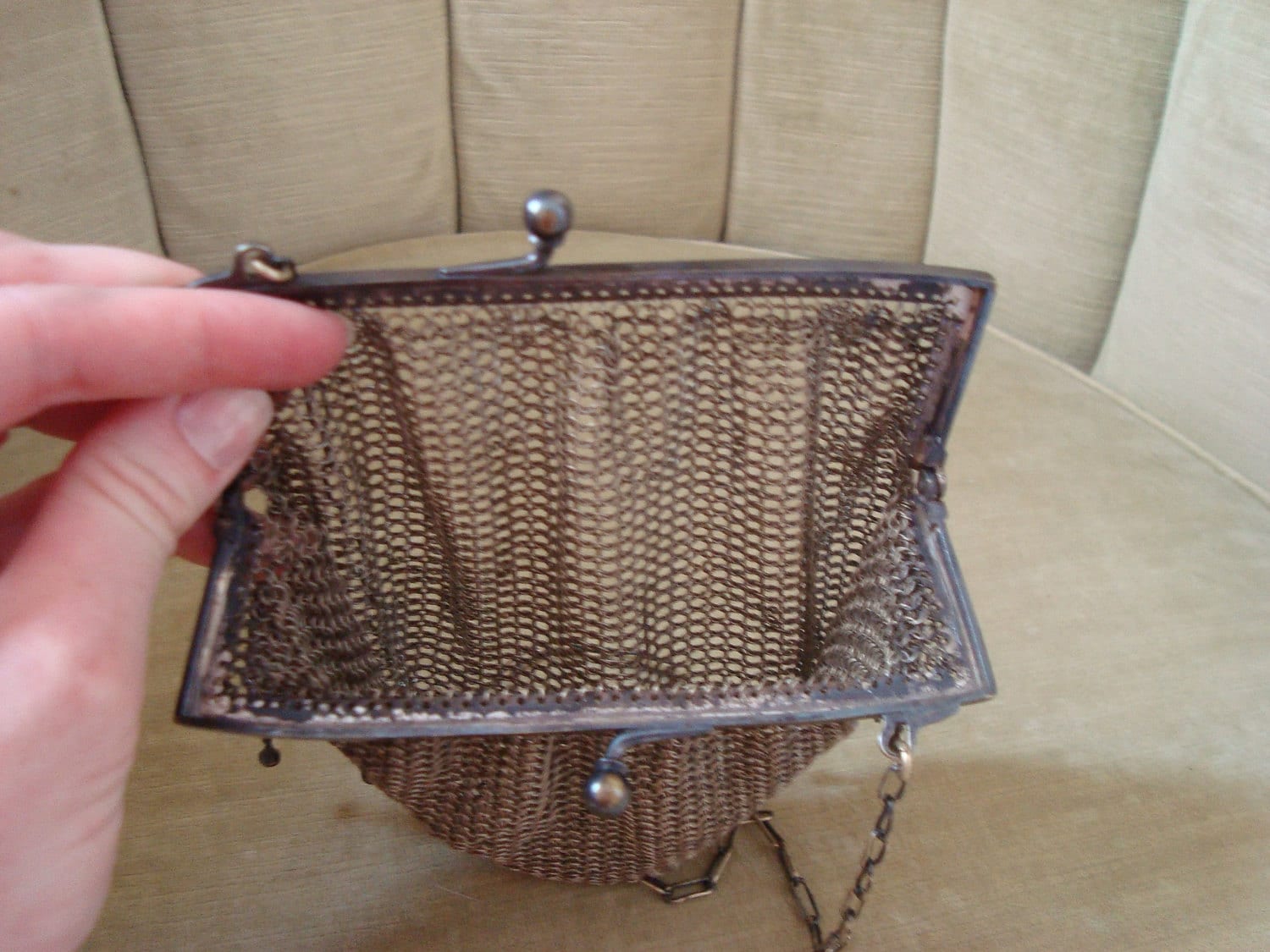 Antique Victorian German Silver Mesh Purse Etsy