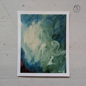Original abstract painting on paper, 8x10 inches, acrylic paint