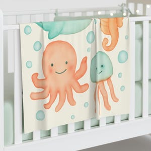 Under the Sea Baby Swaddle Blanket: Soft Jersey Polyester, 30&quot;x40&quot;