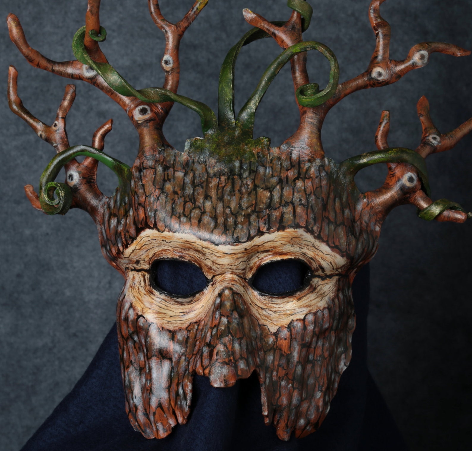 Tree Masks Leather Tree Masks the Woods Trees Tree People Etsy
