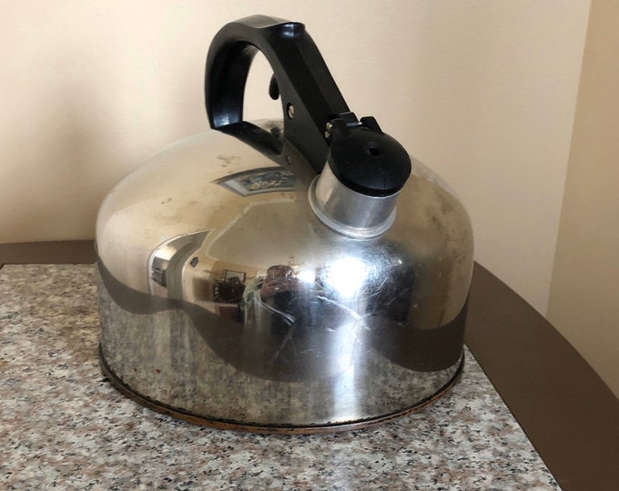 Revere Ware Tea Kettle. Vintage Whistling Tea Kettle. 1970s Etsy