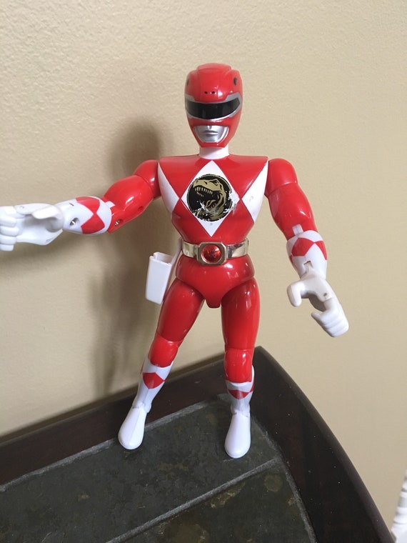 Vintage Mighty Morphin Power Ranger Red Ranger Action Figure Etsy