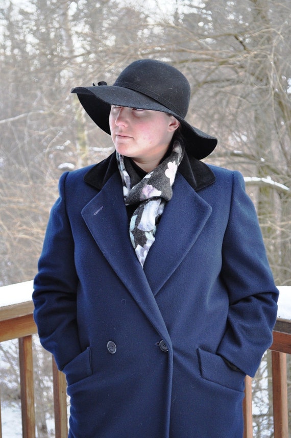 navy wool coat petite