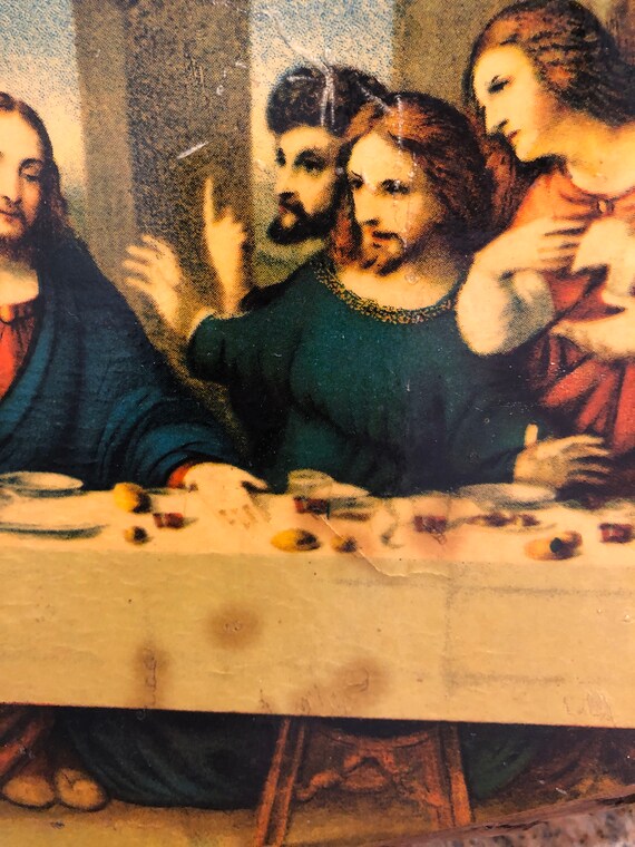Jesus At The Last Supper Wall Hanging Kitchen Or Dining Room Etsy